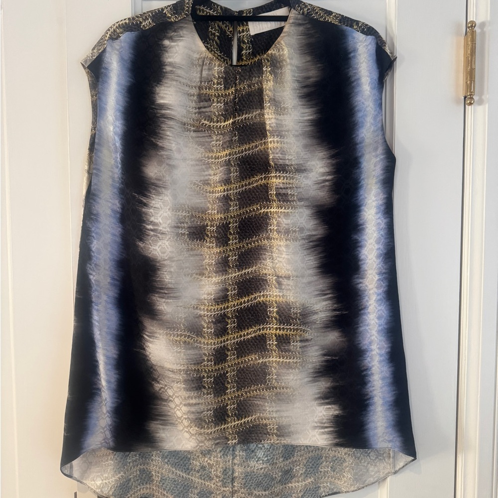 Peter Pilotto Black and Gold Patterned Blouse